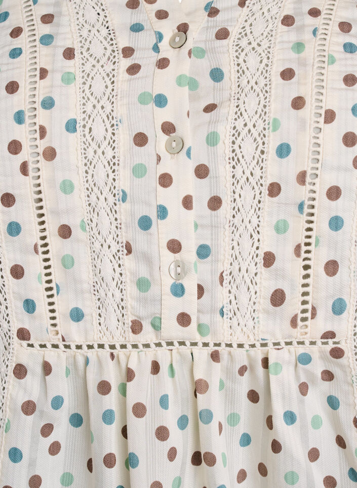 Blouse met print en 1/2 mouwen, Wit, Packshot image number 2