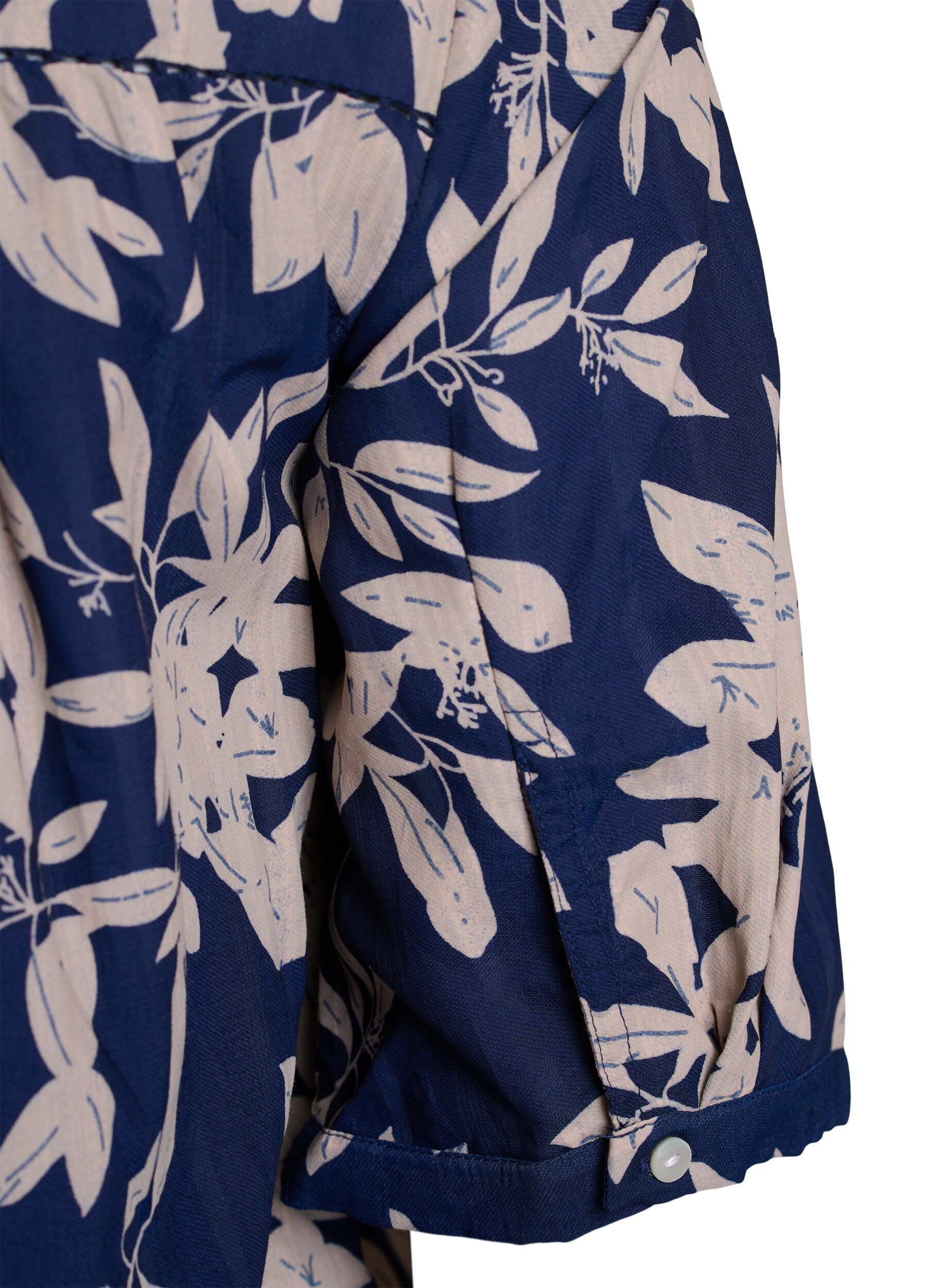 ZizziBlouse met print en 1/2 mouwen, Blauw, Packshot image number 3