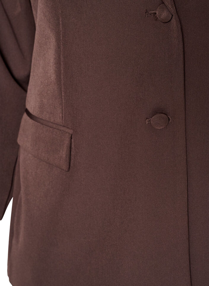 Klassieke blazer met knoopsluiting, Bruin, Packshot image number 2