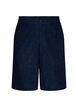 Bermuda shorts van kant met hoge taille, Blauw, Packshot image number 0