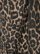 Denim jurk met lange mouwen en luipaardprint, Bruin, Packshot image number 3