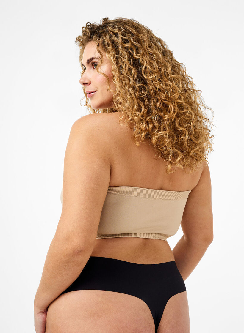 Bandeau topje, Nude, Model