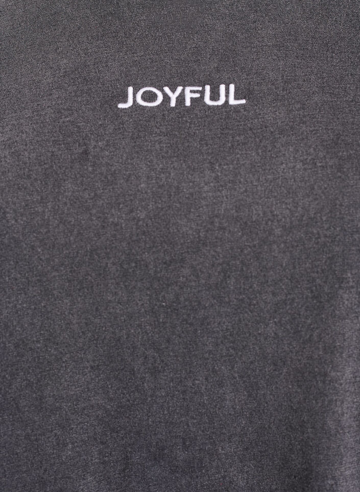 T-shirt in biologische katoen met print op de achterkant, Grijs, Packshot image number 2