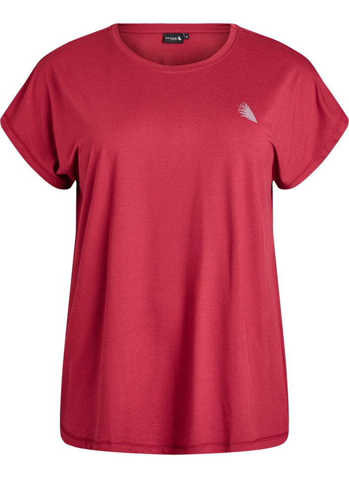 Effen gekleurd trainingsshirt, Rood, Packshot image number 0