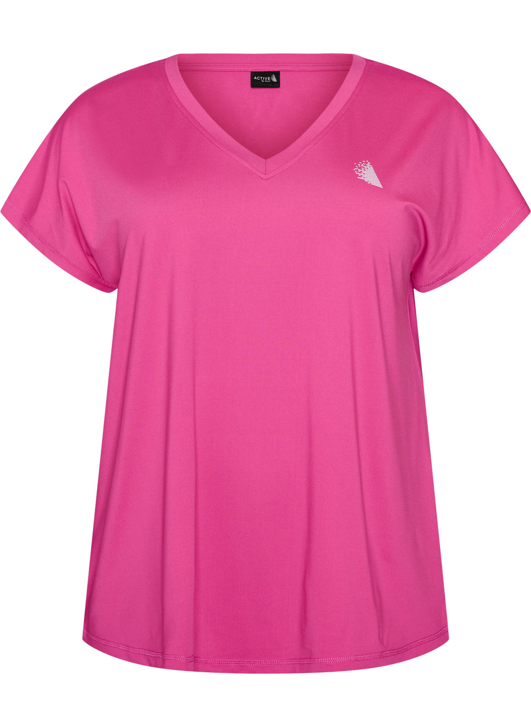 Losvallend trainings-T-shirt met V-hals