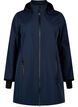 Softshell jack met afneembare capuchon, Blauw, Packshot image number 0