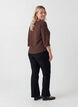 Blouse met 3/4 mouwen, Bruin, Model image number 2