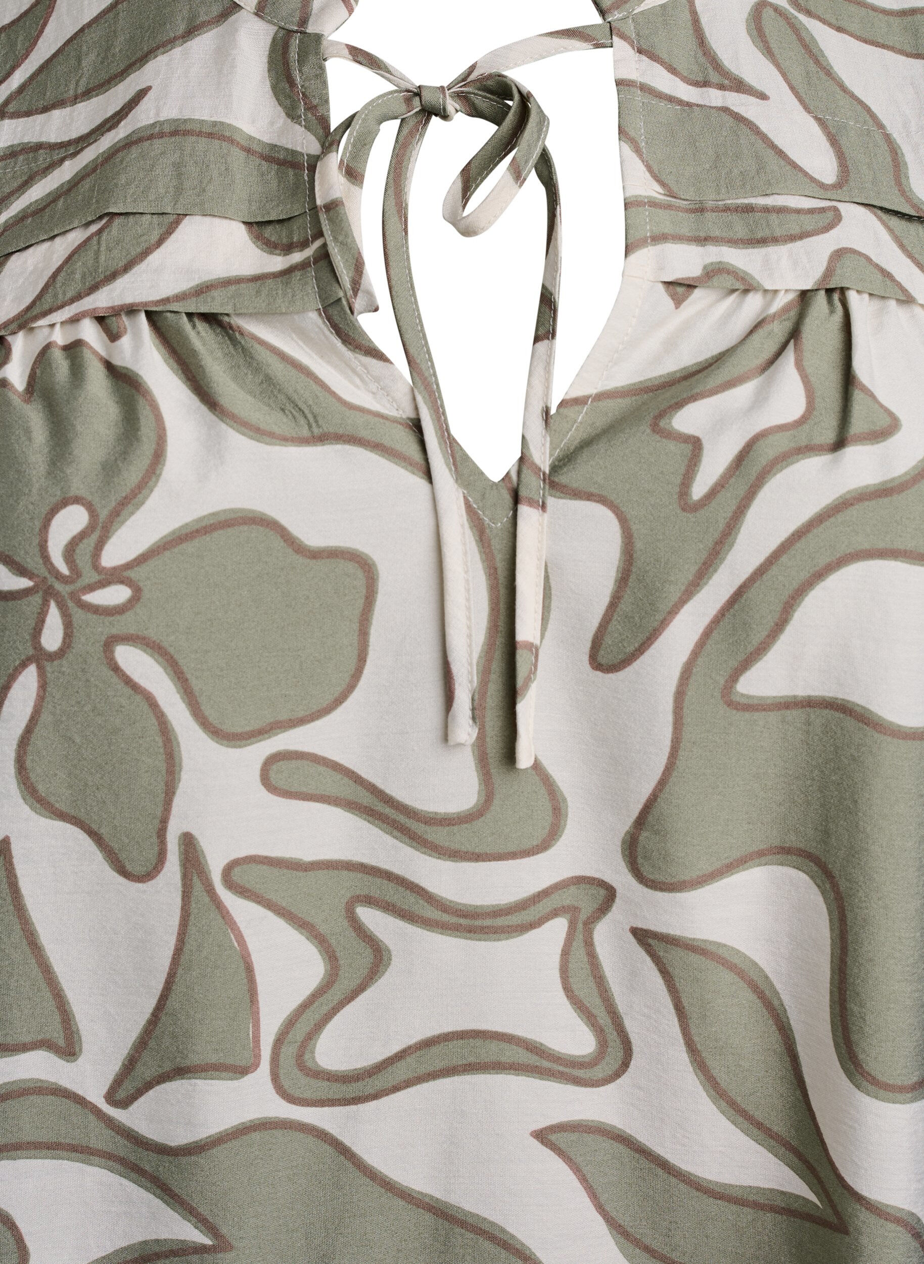 ZizziViscose tuniek met print, Oil Green Grap. AOP, Packshot image number 2