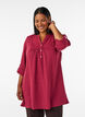 Katoenen mousseline tuniek met broderie anglaise, Rood, Model image number 0