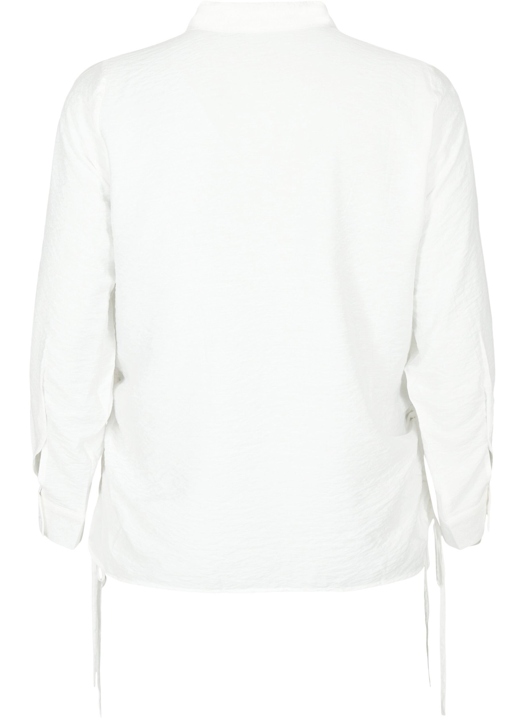 ZizziShirt van viscose met ruches, Bright White, Packshot image number 1