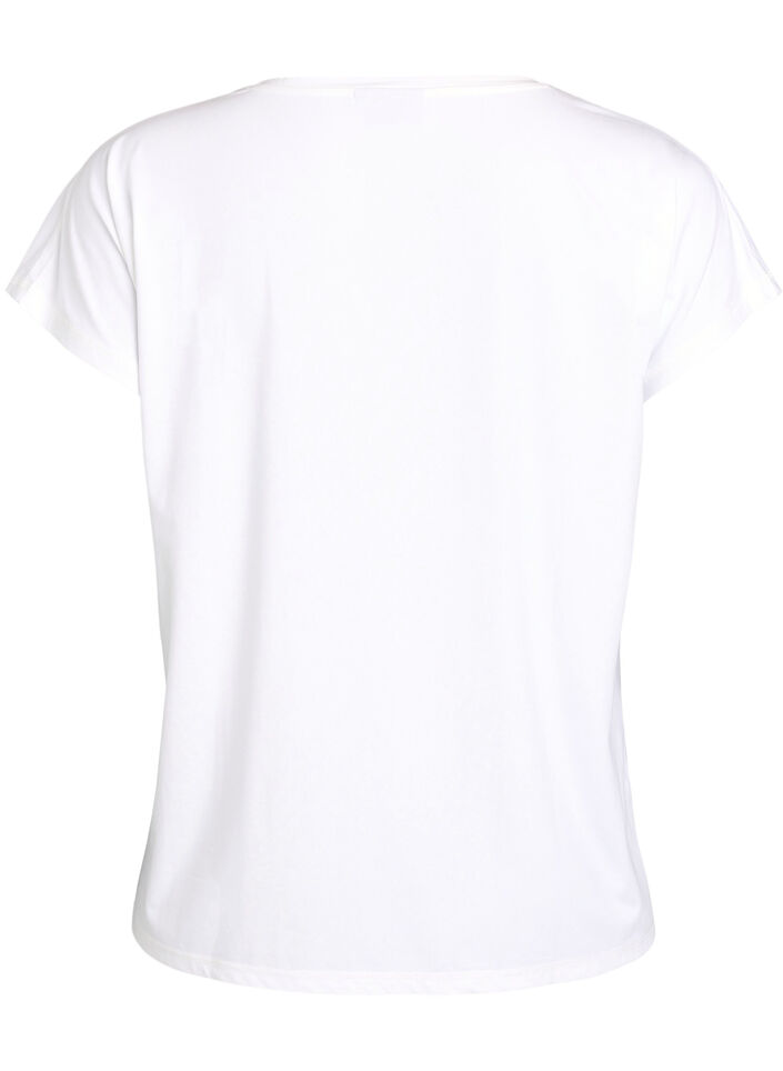 Effen gekleurd T-shirt voor sporten, Wit, Packshot image number 1
