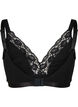 Bralette van katoen met kant, Zwart, Packshot image number 1