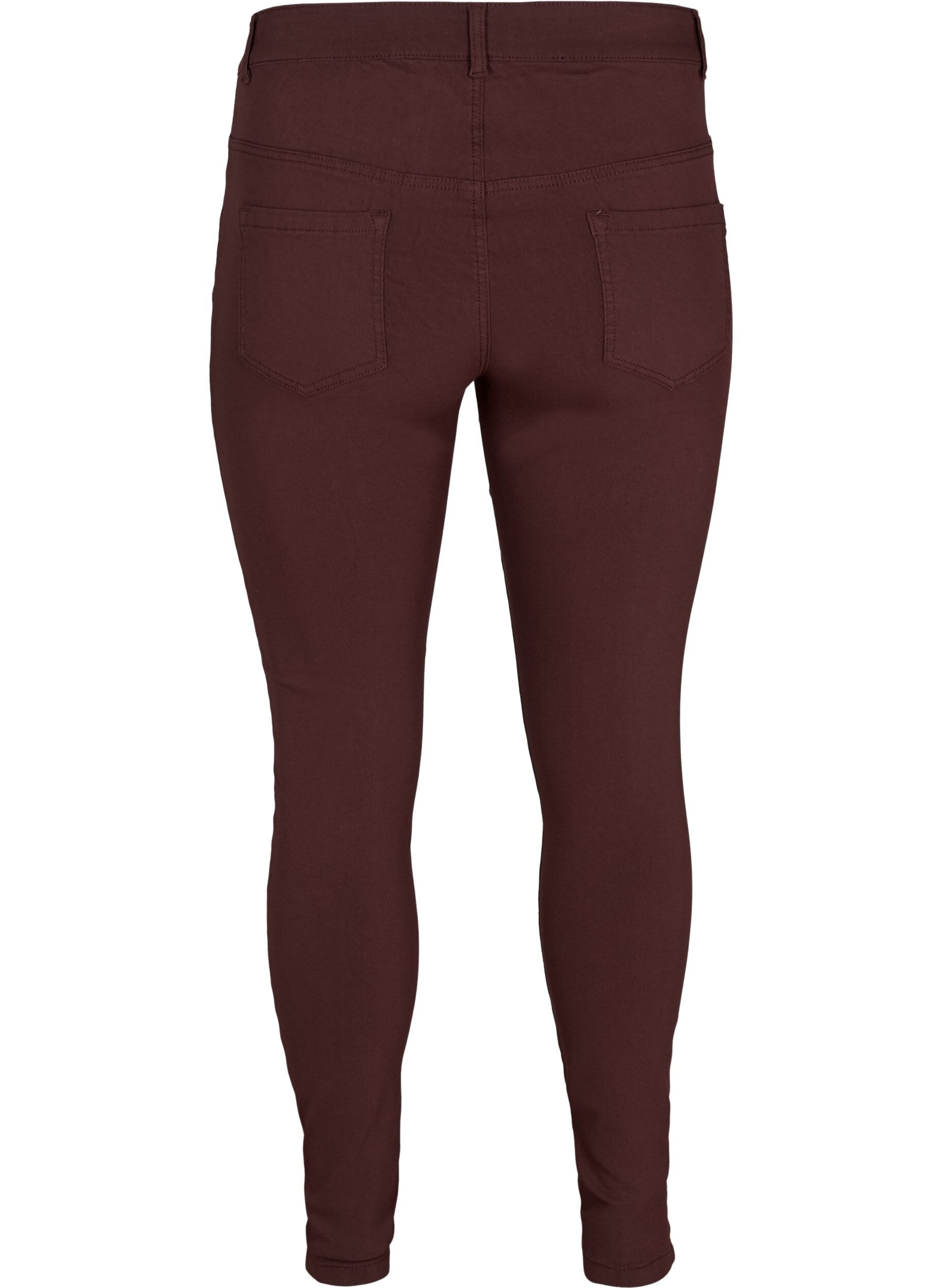 ZizziSlim fit broek met zakken, Donker Bordeaux, Packshot image number 1