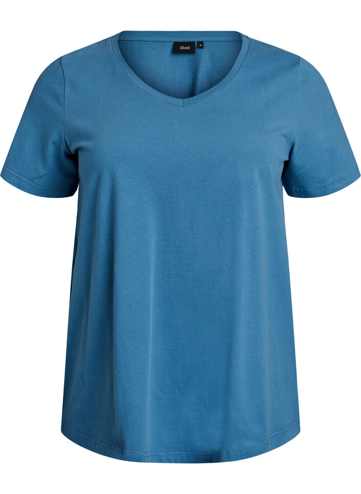 Effen basic katoenen T-shirt, Grijs, Packshot image number 0