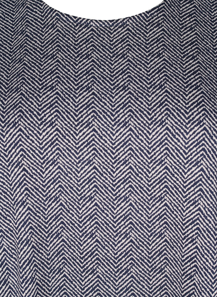 Oversized blouse met patroon, Blauw, Packshot image number 2