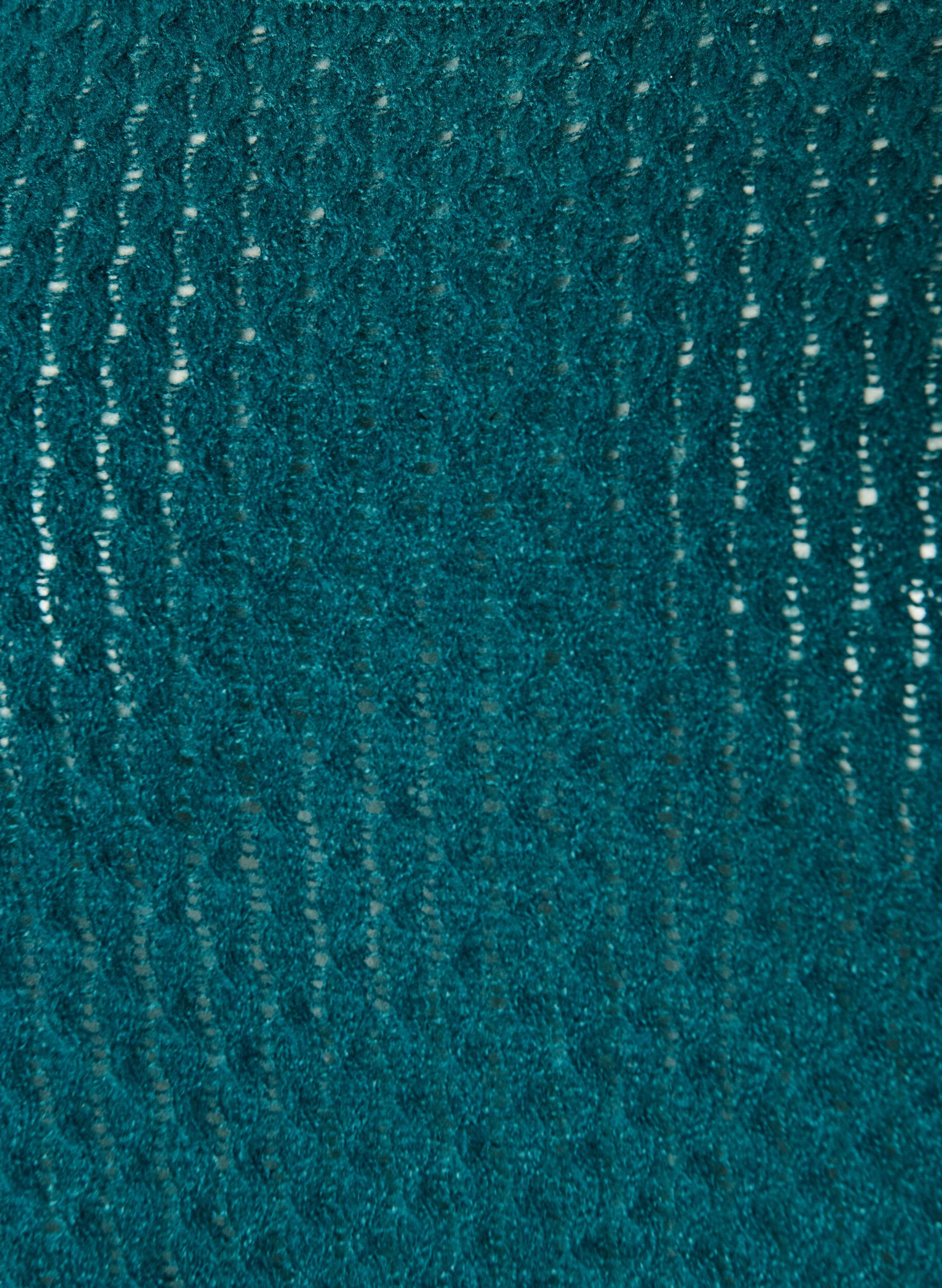 ZizziGebreide blouse met een opengewerkt structuurpatroon, Groen, Packshot image number 2