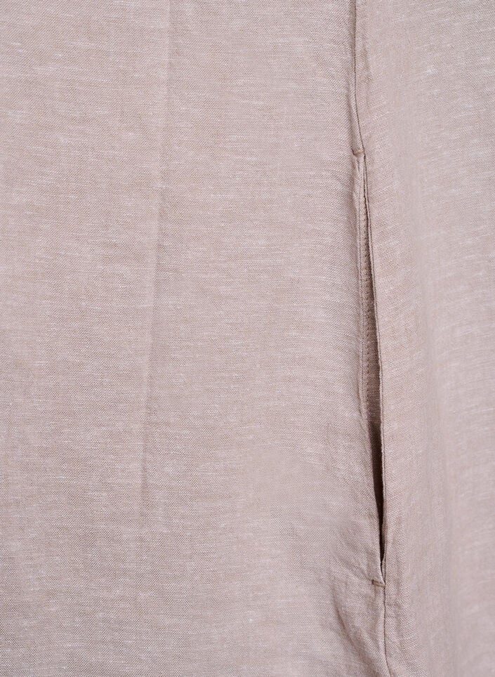 Tuniek van linnen en viscose met A-vorm, Beige, Packshot image number 4