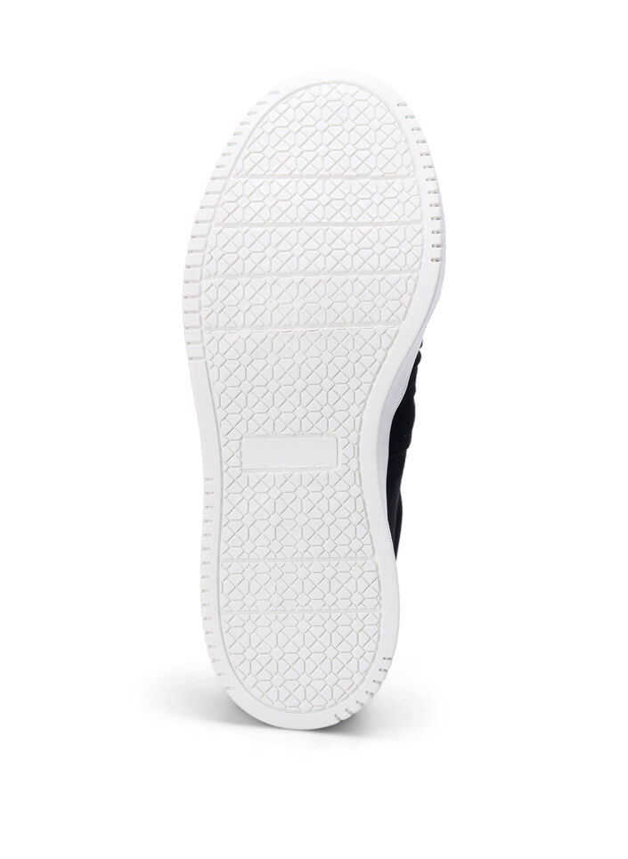 Brede slip-on-pasvorm met knoopdetail, Zwart, Packshot image number 4