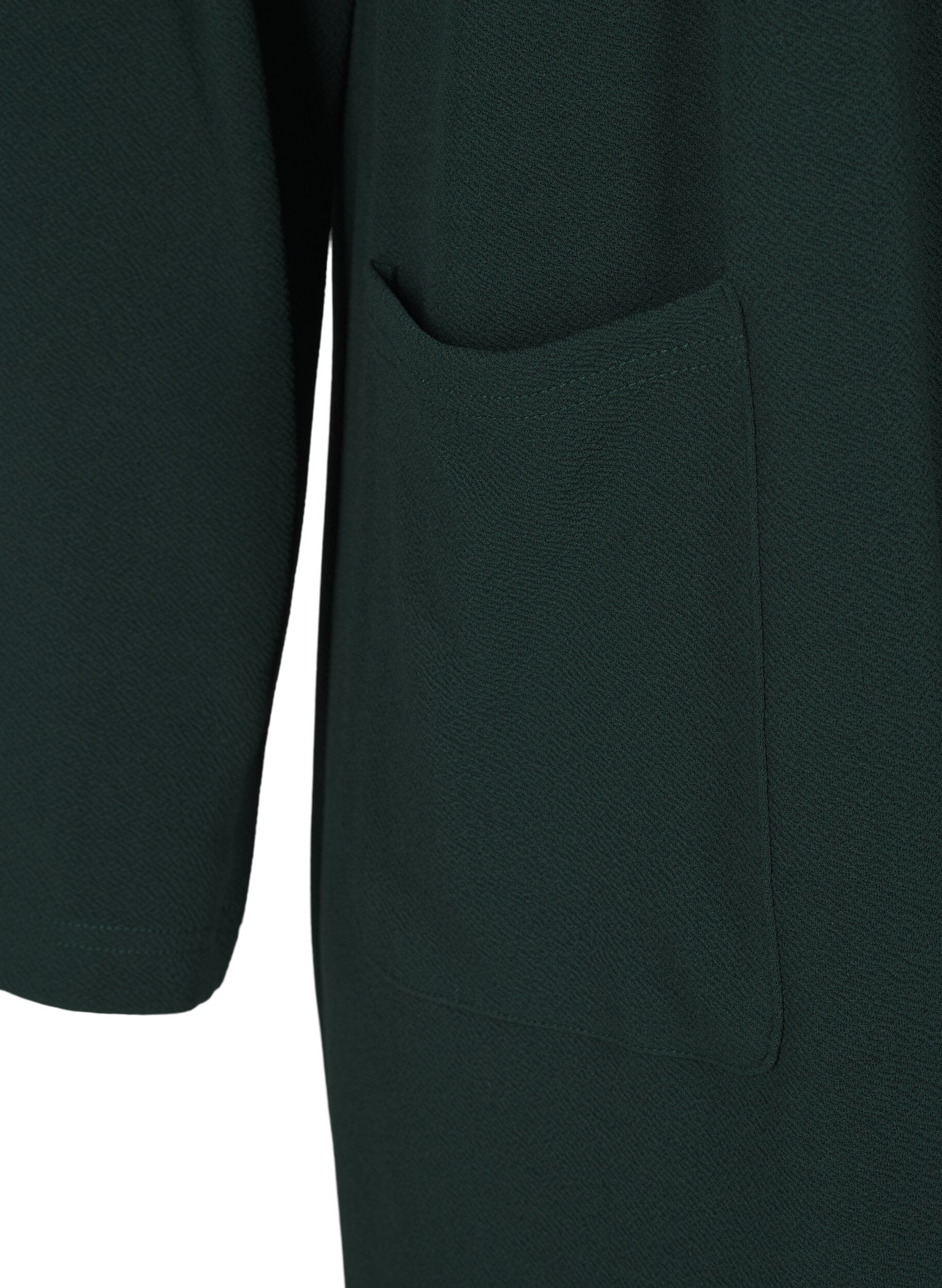 ZizziLange jas met zakken, Groen, Packshot image number 3