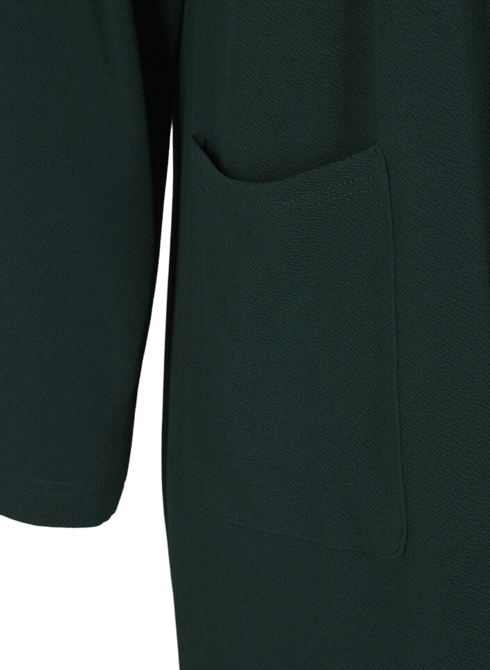 Lange jas met zakken, Groen, Packshot image number 3