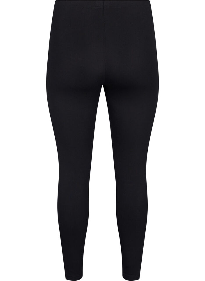 FLASH - 2-pack katoenen leggings, Zwart, Packshot image number 1