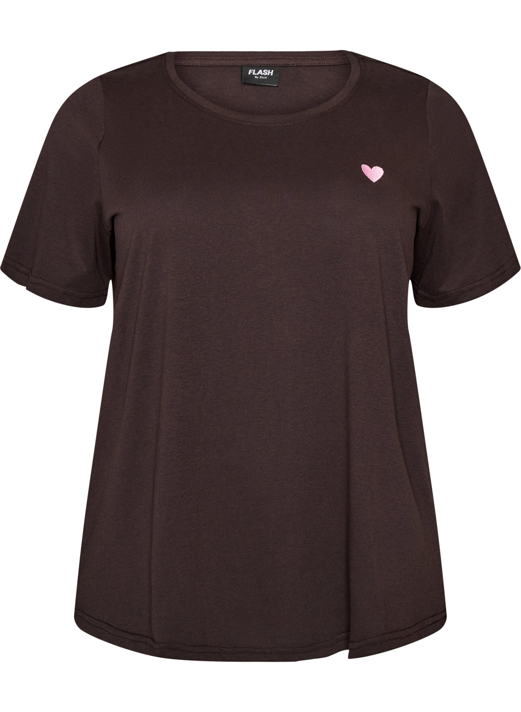 ZizziT-shirt met print, Bruin, Packshot image number 0