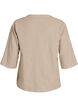 Katoenen blouse met geborduurde details en 3/4 mouwen, Beige, Packshot image number 1