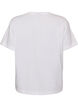 100% katoenen T-shirt met korte mouwen en print, Wit, Packshot image number 1