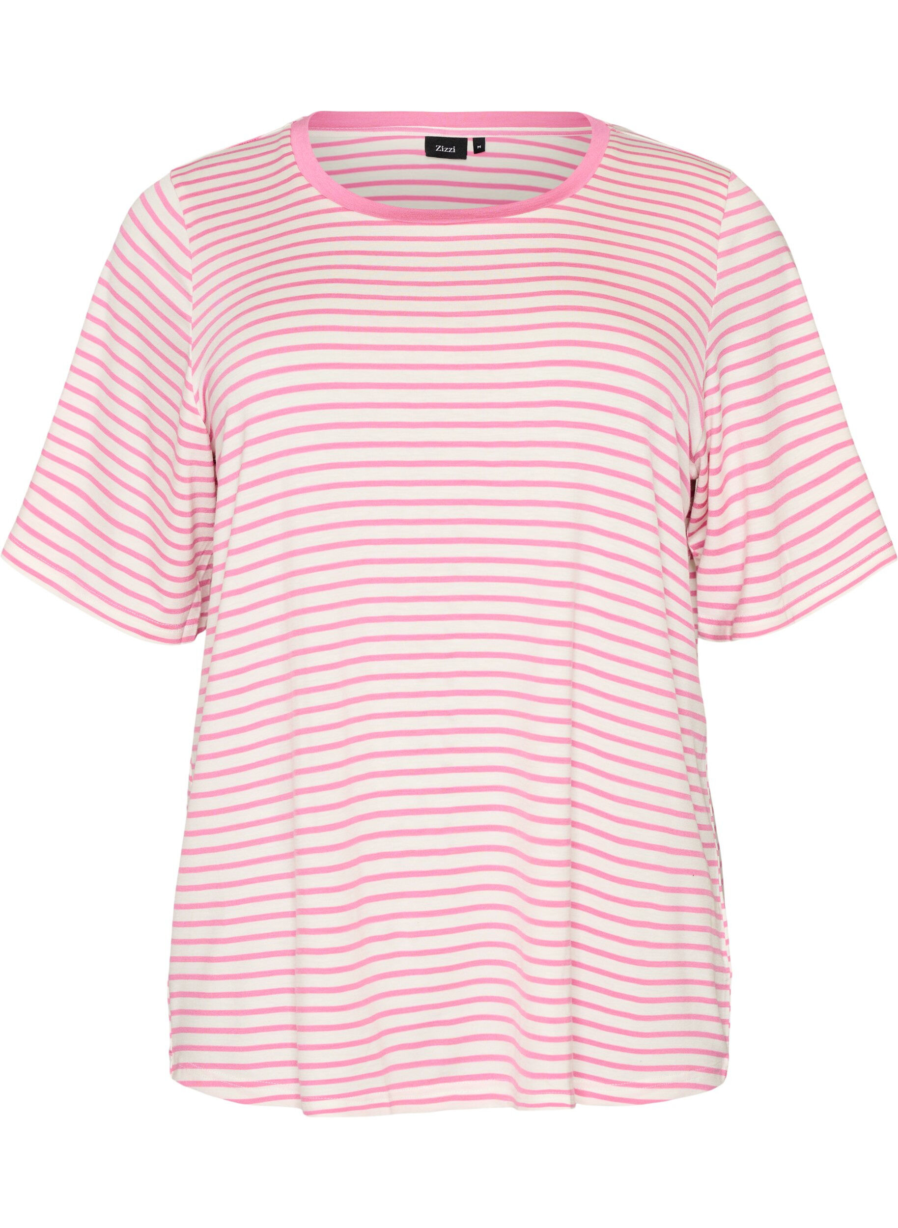 T-shirt met TENCEL&trade; Lyocell en strepen