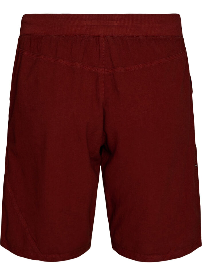 Losse katoenen short met zakken, Rood, Packshot image number 1