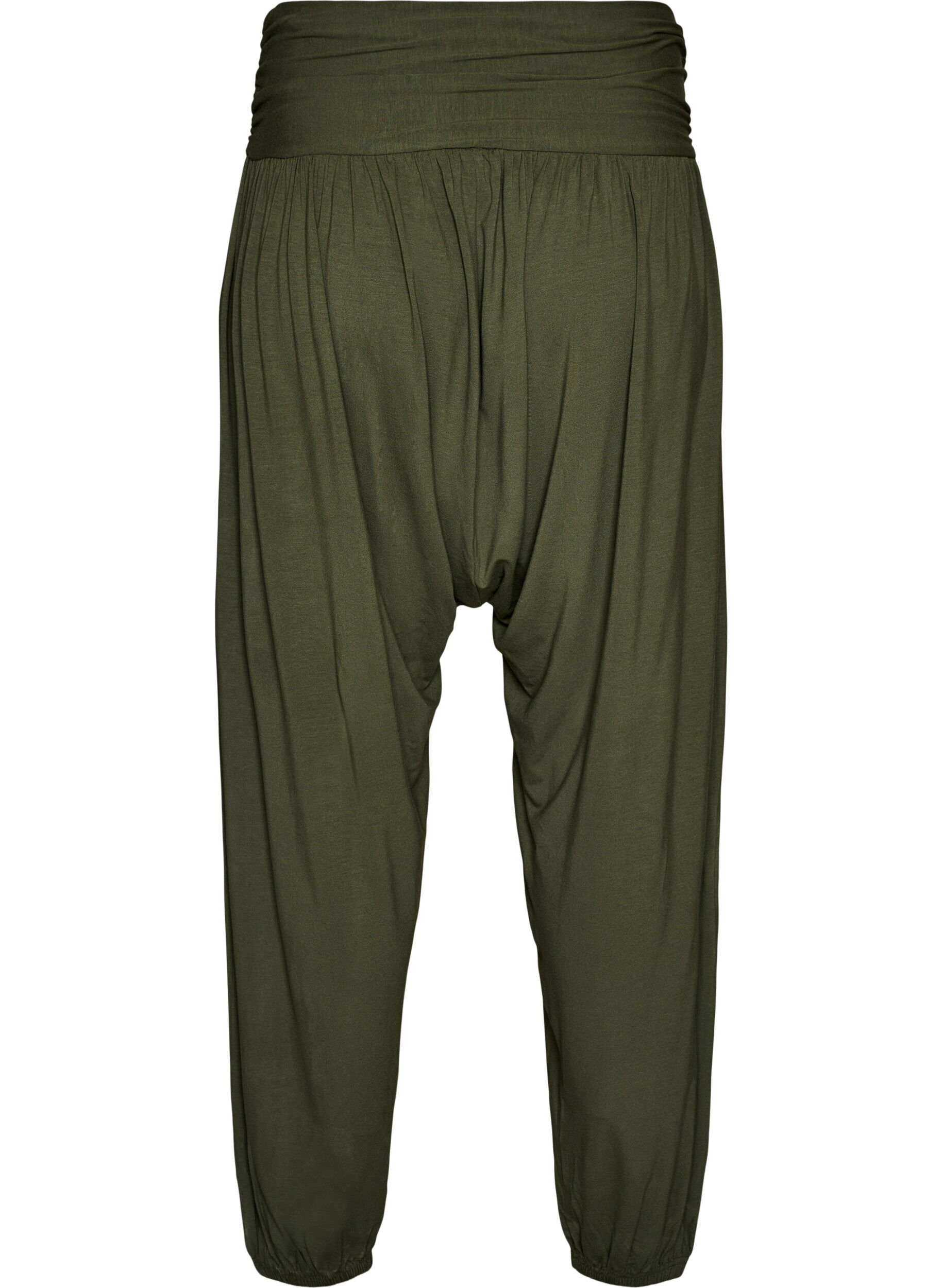 Zizzi Pantalon sarouel ample, Vert, Packshot image number 1