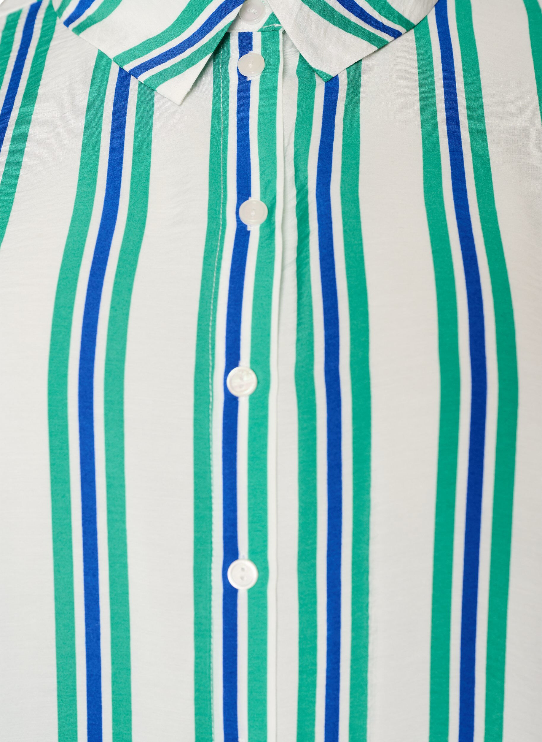 ZizziChemise &agrave; rayures en viscose &agrave; manches courtes, Vanille, Packshot image number 2