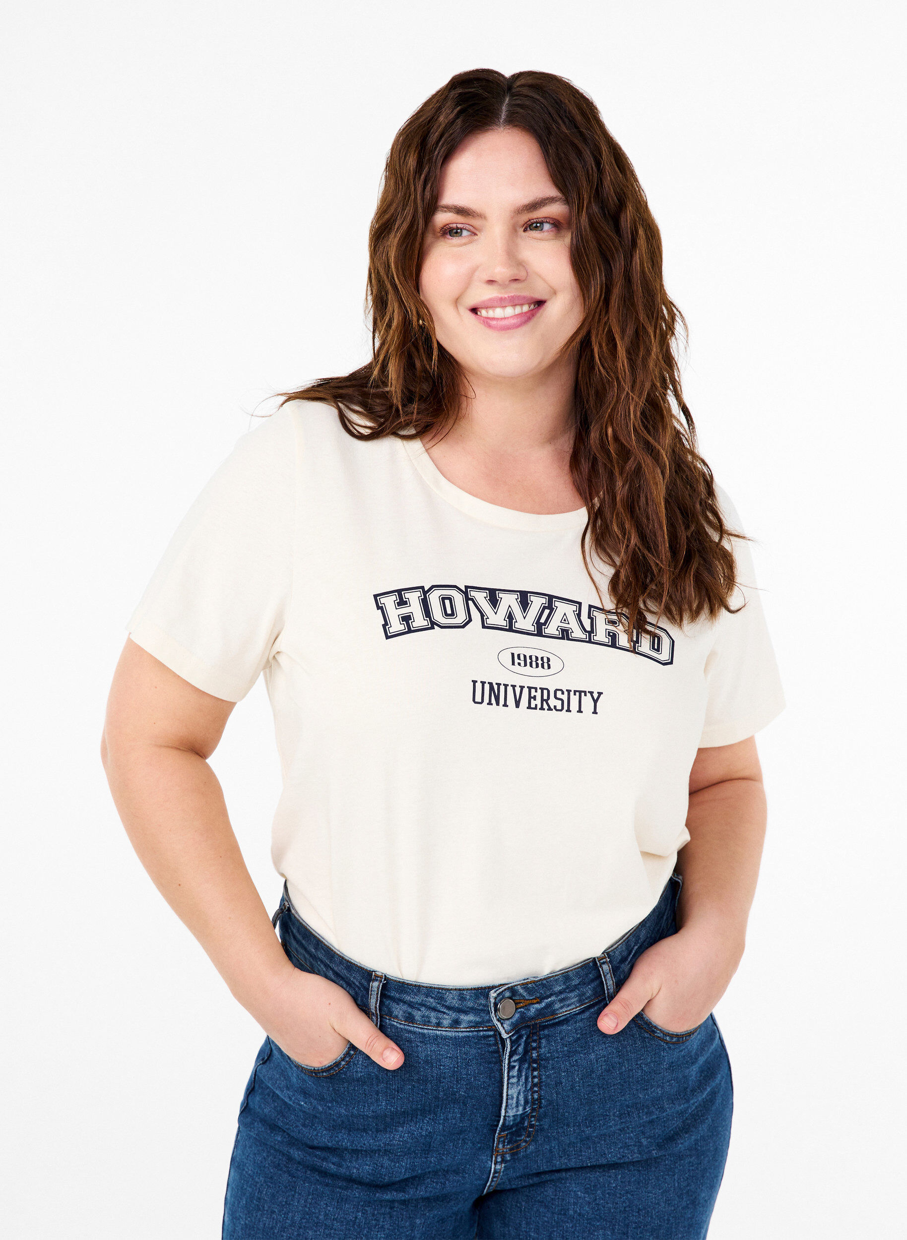 Katoenen T-shirt met tekstmotief, Antique W. W. Howard, Model