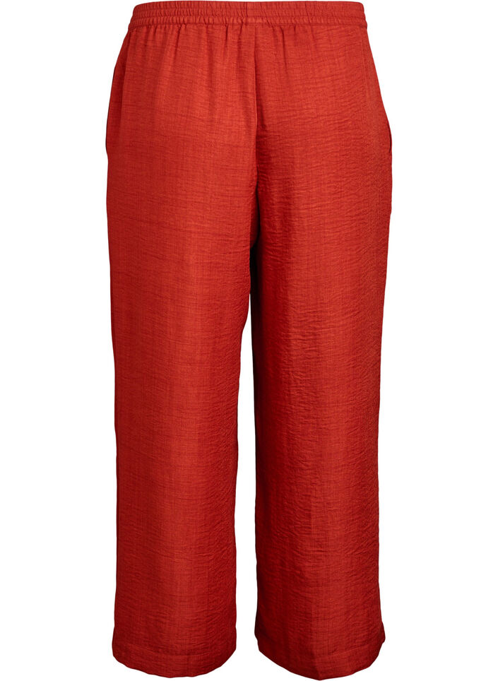 Losse broek met elastische tailleband en zakken, Ketchup, Packshot