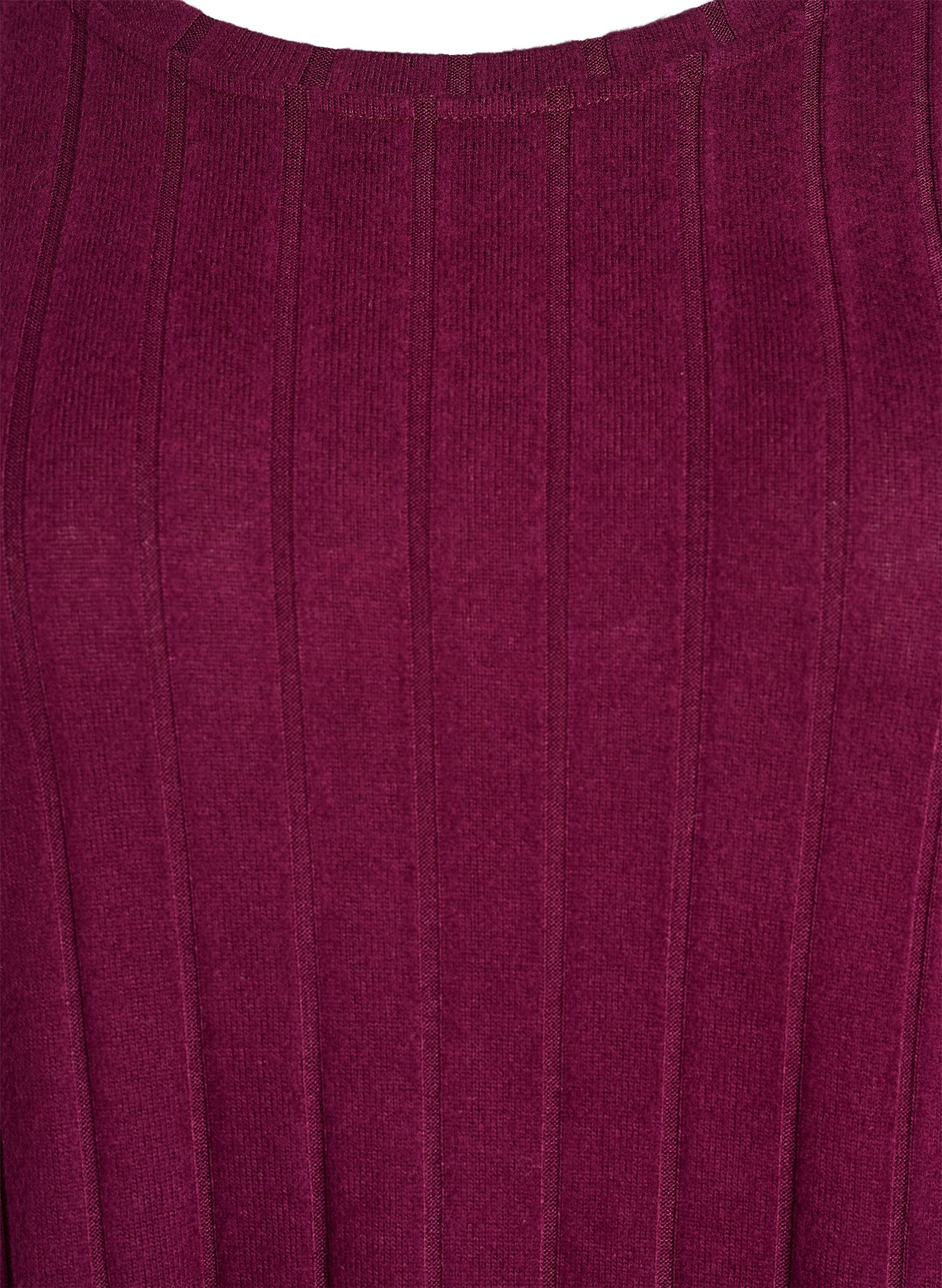 ZizziLosse blouse met 3/4 mouwen, Donker Bordeaux, Packshot image number 2