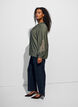 Viscose shirt met geborduurde mouwen, Groen, Model image number 3