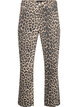 Straight-fit jeans met zebraprint, Bruin, Packshot image number 0