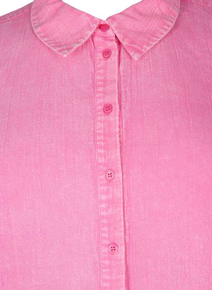 Denim overhemd in effen kleur, Pink Power, Packshot image number 2
