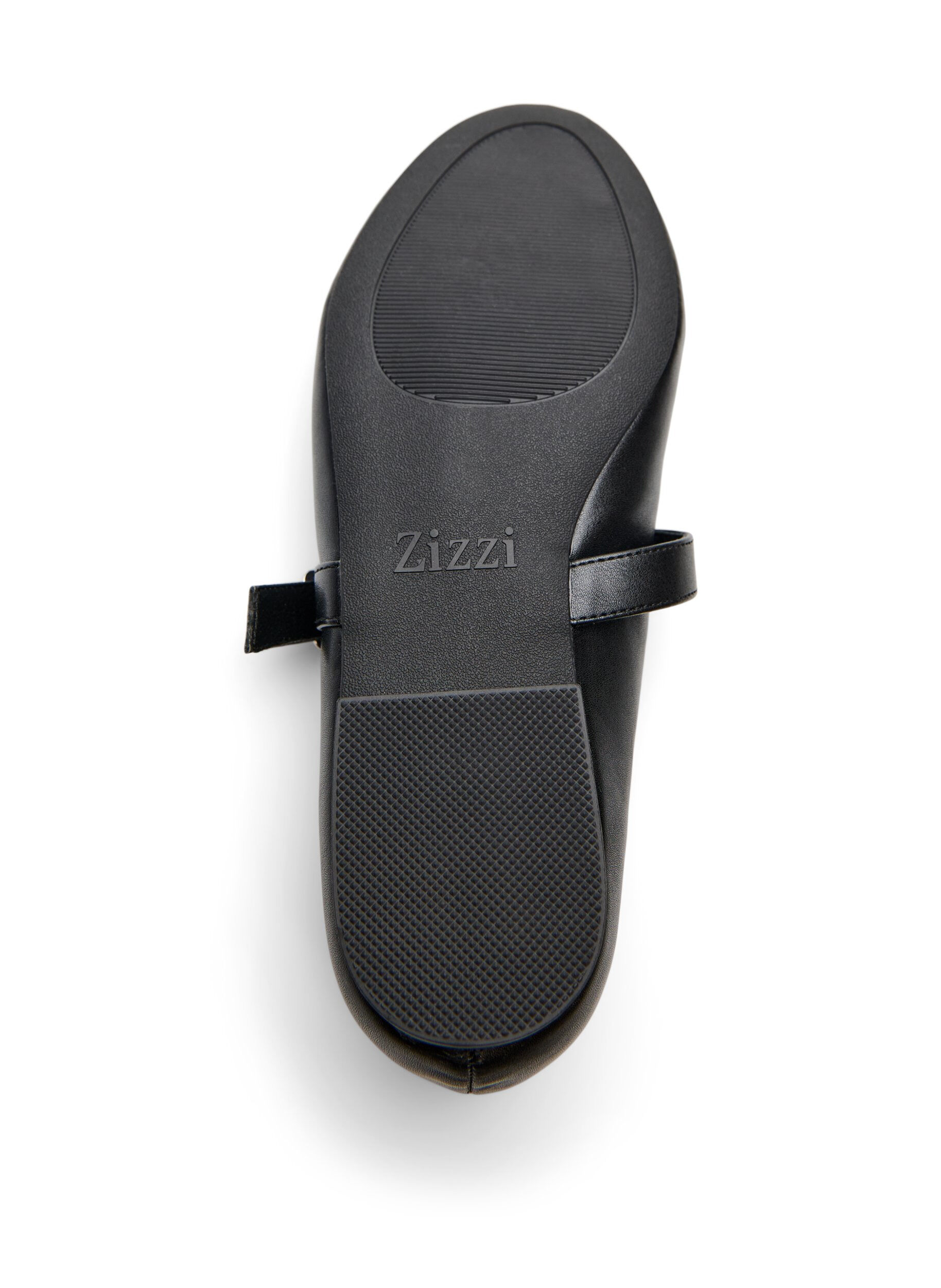 ZizziBallerina van imitatieleer met bandje, Zwart, Packshot image number 4