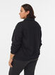 Sporty sweatshirt met kraag, Zwart, Model image number 2