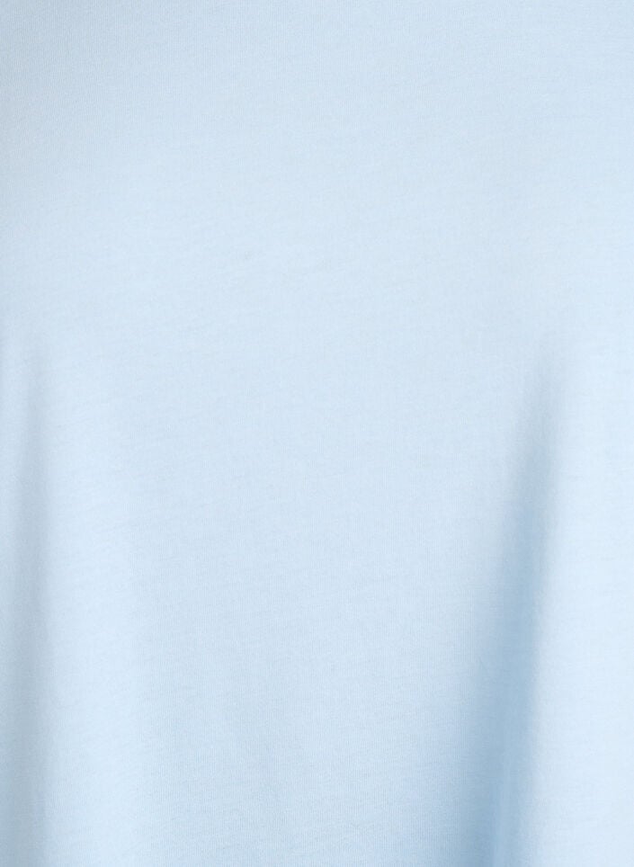 T-shirt met korte mouwen van katoenmix, Blauw, Packshot image number 2