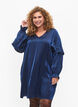 Viscose jurk met V-hals en ruches, Titan, Model image number 0