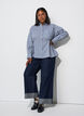 Losvallend geruit overhemd met strikceintuur, Blauw, Model image number 1