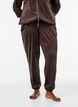 Losse velourbroek, Bruin, Model image number 3