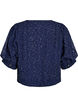 Feestelijke blouse met pailletten en halflange mouwen, Blauw, Packshot image number 1