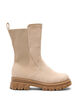 Wide fit – Chunky laars in imitatiesuède, Beige, Packshot image number 0