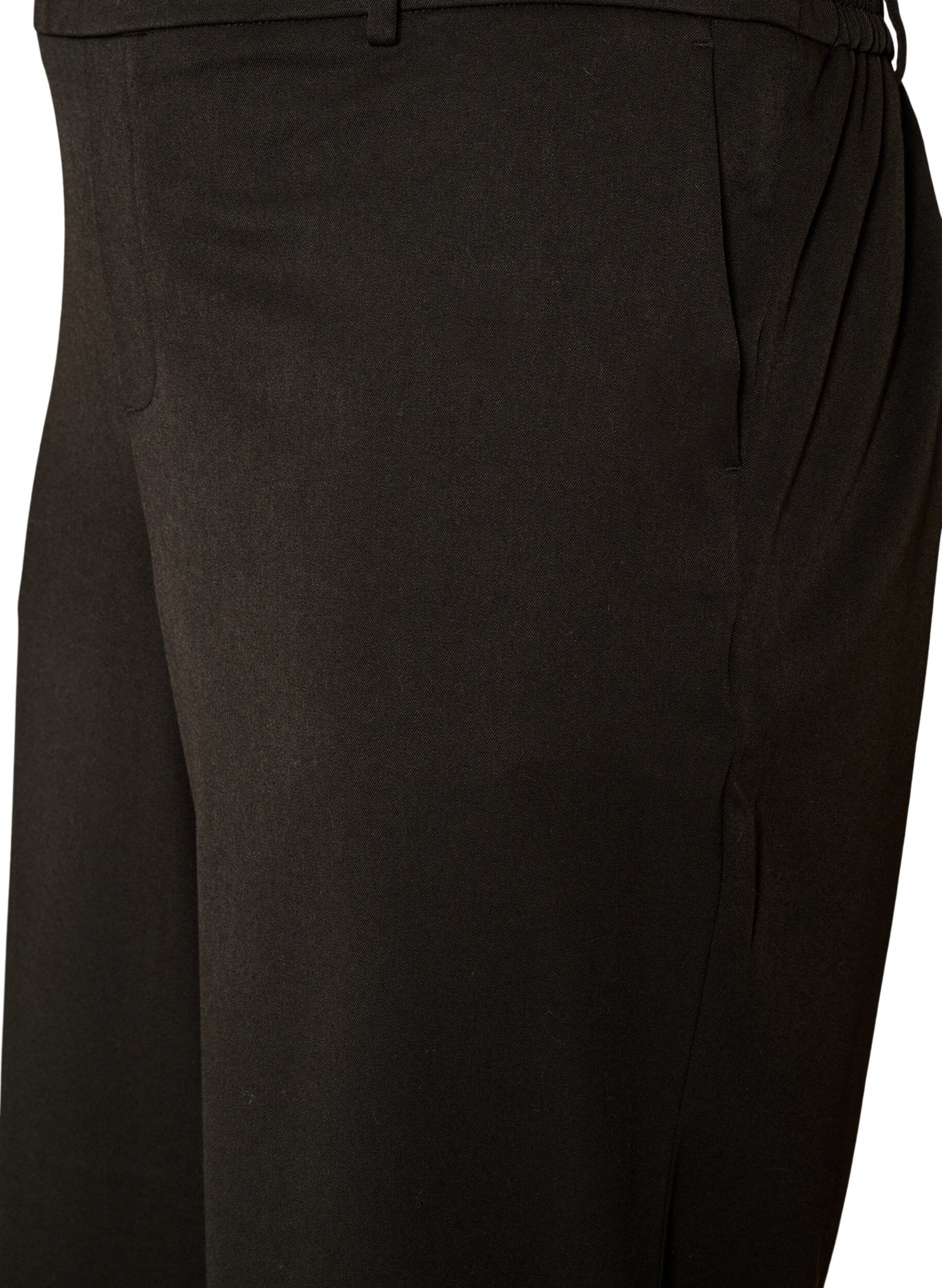 ZizziHoogtailleerde pantalon met rechte pasvorm, Zwart, Packshot image number 2