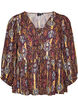Blouse met paisleyprint en kanten detail, Paars, Packshot image number 0