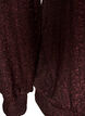 Blouse met verticale structuur en glitterdraad, Bruin, Packshot image number 3