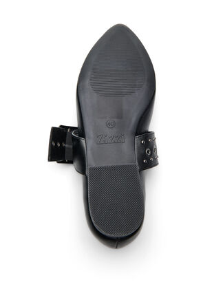 ZizziWide fit - Gepunte ballerina met gesp en studs, Black, Packshot image number 4